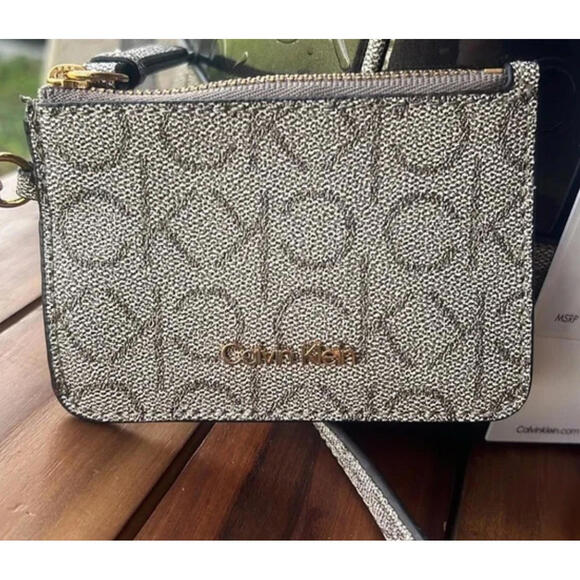 NWT Calvin Klein Brown Patent Ashley Barrel Bag Satchel Purse Crossbody - Picture 4 of 7